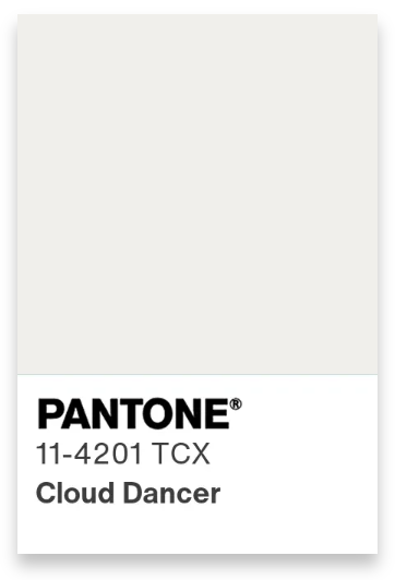 PANTONE Cloud Dancer